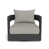 VICTORIA ALUMINUM Swivel Lounge Chair | Aluminum Asteroid, Stirling Fog,