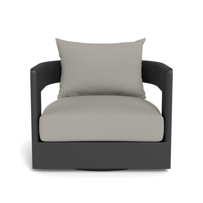 VICTORIA ALUMINUM Swivel Lounge Chair | Aluminum Asteroid, Stirling Fog,