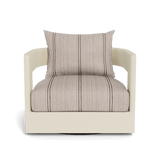 VICTORIA ALUMINUM Swivel Lounge Chair | Aluminum Bone, Bateau Cocoon,