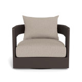 VICTORIA ALUMINUM Swivel Lounge Chair | Aluminum Bronze, Pebble Sand,