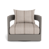 VICTORIA ALUMINUM Swivel Lounge Chair | Aluminum Taupe, Bateau Cocoon,