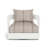 VICTORIA ALUMINUM Swivel Lounge Chair | Aluminum White, Bateau Cocoon,