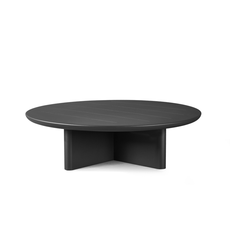 Victoria Round Slatted Coffee Table | Aluminum Asteroid, ,