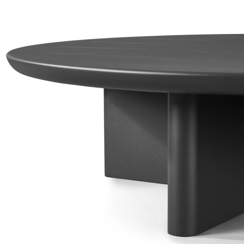 Victoria Round Slatted Coffee Table | Aluminum Asteroid, ,