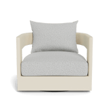 Victoria Swivel Lounge Chair | Aluminum Bone, Copacabana Sand,