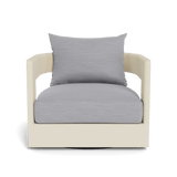 Victoria Swivel Lounge Chair | Aluminum Bone, Panama Cloud,