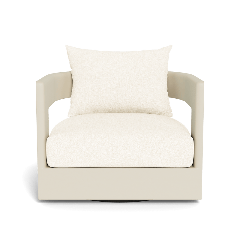 Victoria Swivel Lounge Chair | Aluminum Bone, Riviera Ivory,