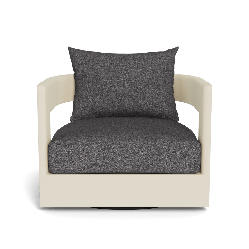 Victoria Swivel Lounge Chair | Aluminum Bone, Riviera Slate,