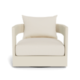 Victoria Swivel Lounge Chair | Aluminum Bone, Siesta Ivory,