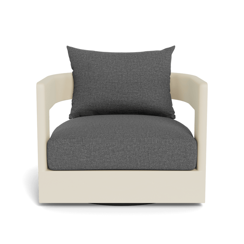 Victoria Swivel Lounge Chair | Aluminum Bone, Siesta Slate,