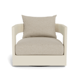 Victoria Swivel Lounge Chair | Aluminum Bone, Siesta Taupe,