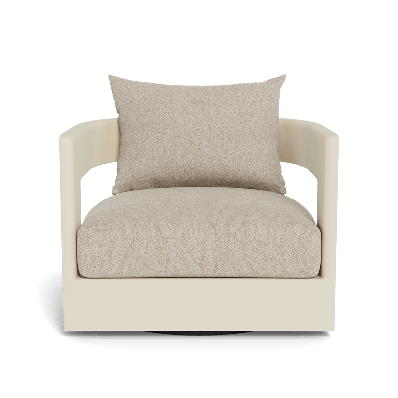 Victoria Swivel Lounge Chair | Aluminum Bone, Siesta Taupe,