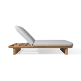 Victoria Teak Double Sun Lounge | Teak Natural, Copacabana Sand, Batyline White