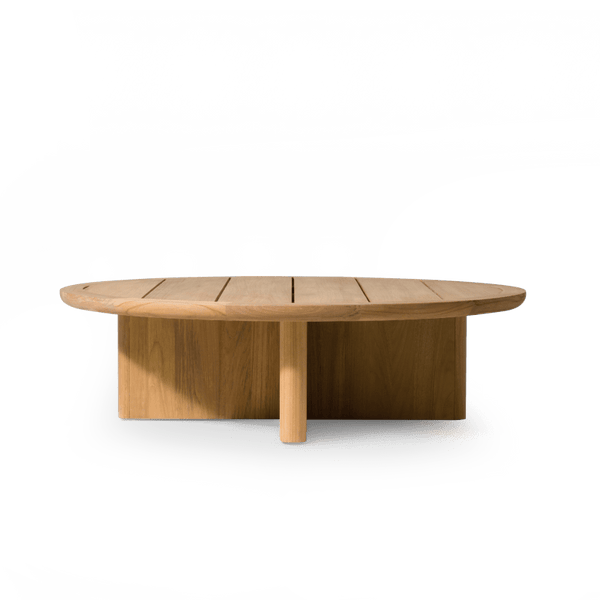 Victoria Teak Round Slatted Coffee Table | Teak Natural, ,