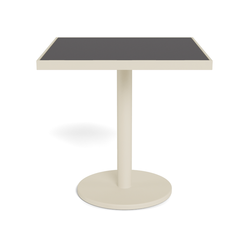 Vienna 30" Square Bistro Table | Aluminum Bone, HPCL Charcoal,